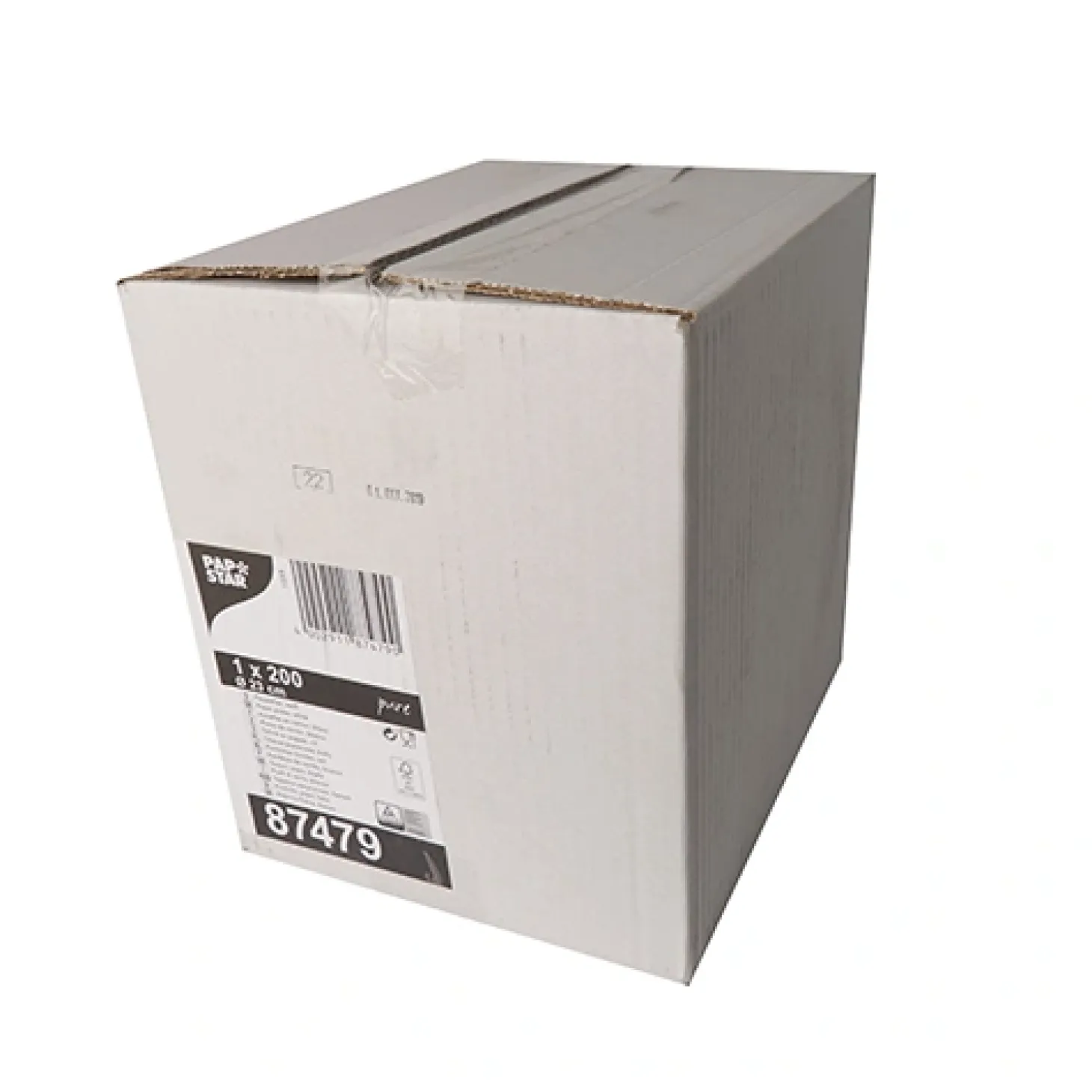 PAPSTAR Teller, Pappe "pure" rund Ø 23 cm weiß, 200 Stück
