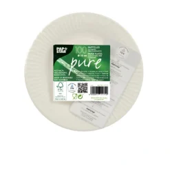 PAPSTAR Teller, Pappe "pure" rund Ø 15 cm weiß