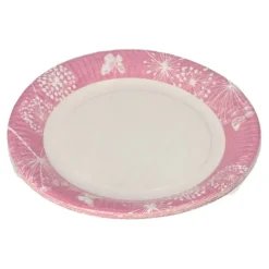 PAPSTAR Teller, Pappe rund Ø 23 cm fuchsia "Meadow"