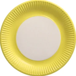 PAPSTAR Teller, Pappe rund Ø 23 cm gelb