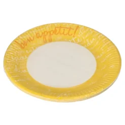 PAPSTAR Teller, Pappe rund Ø 23 cm gelb "Table Pleasures"