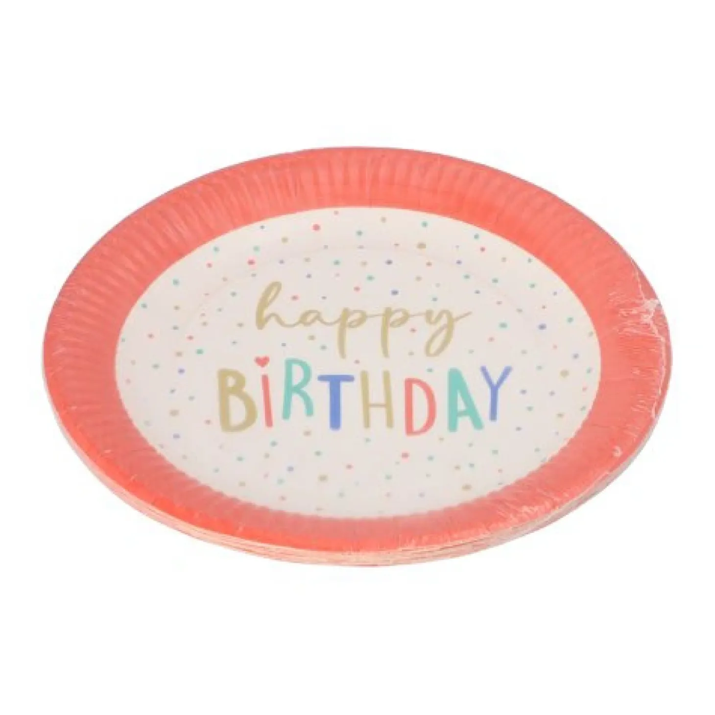 PAPSTAR Teller, Pappe rund Ø 23 cm "Happy Birthday"