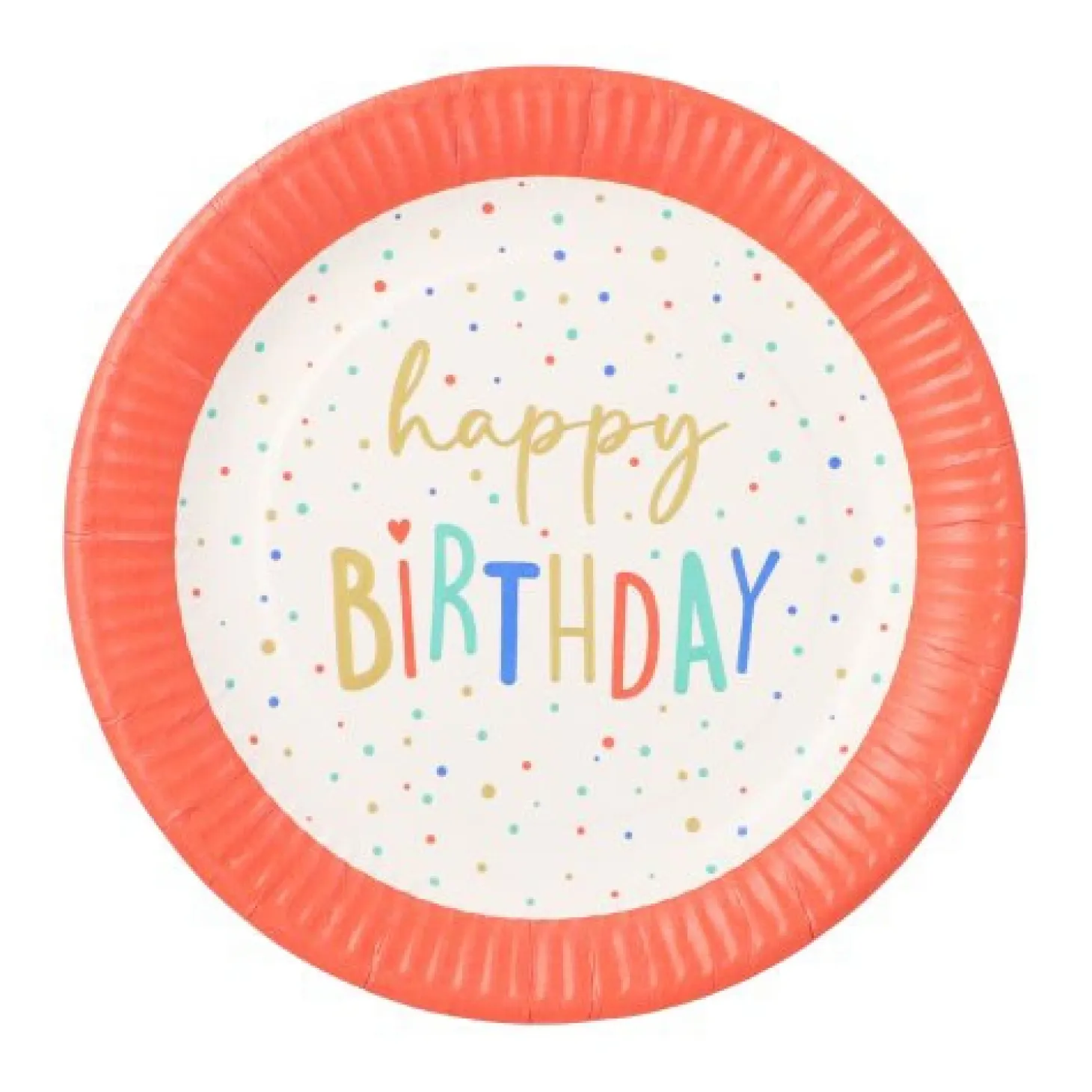 PAPSTAR Teller, Pappe rund Ø 23 cm "Happy Birthday"