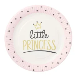 PAPSTAR Teller, Pappe rund Ø 23 cm "Little Princess"