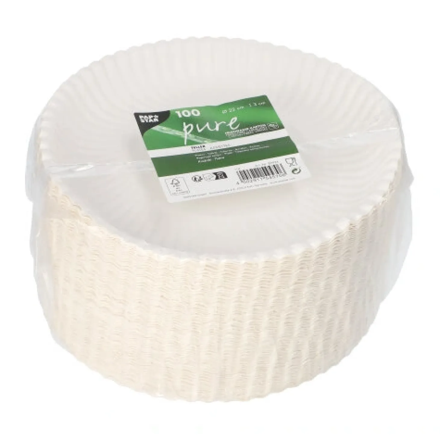 PAPSTAR Teller tief, Pappe "pure" rund Ø 22 cm, 3 cm