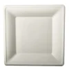 PAPSTAR Teller, Zuckerrohr "pure" eckig 26 cm x 26 cm weiß, 100 Stück