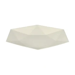 PAPSTAR Teller Zuckerrohr "pure" 6-eckig 2,5 cm x 26 cm x 23 cm weiß "Diamond", 10 x 25 Stück