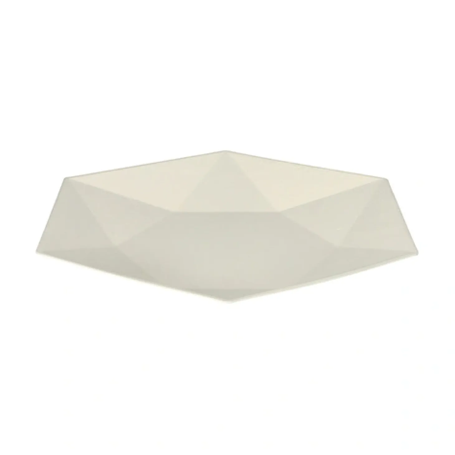 PAPSTAR Teller Zuckerrohr "pure" 6-eckig 2,5 cm x 26 cm x 23 cm weiß "Diamond", 10 x 25 Stück