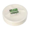 PAPSTAR Teller, Zuckerrohr "pure" 3-geteilt Ø 26 cm, 2 cm weiß