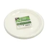 PAPSTAR Teller, Zuckerrohr "pure" ungeteilt Ø 23 cm, 2 cm weiß, 12 x 12 Stück