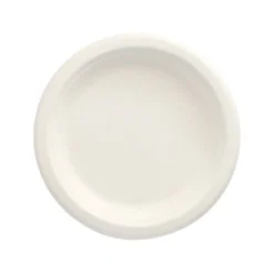 PAPSTAR Teller, Zuckerrohr "pure" ungeteilt Ø 15 cm, 2 cm weiß