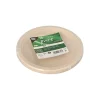 PAPSTAR Teller, Zuckerrohr "pure" ungeteilt Ø 18 cm, 2 cm natur, 12 x 12 Stück