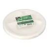 PAPSTAR Teller, Zuckerrohr "pure" 3-geteilt Ø 23 cm, 2 cm weiß, 12 x 12 Stück