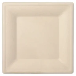 PAPSTAR Teller, Zuckerrohr "pure" eckig 26 cm x 26 cm natur