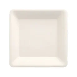 PAPSTAR Teller, Zuckerrohr "pure" eckig 15,5 cm x 15,5 cm weiß, 12 x 12 Stück