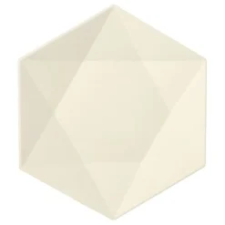 PAPSTAR Teller Zuckerrohr "pure" 6-eckig 2,5 cm x 26 cm x 23 cm weiß "Diamond", 12 x 12 Stück
