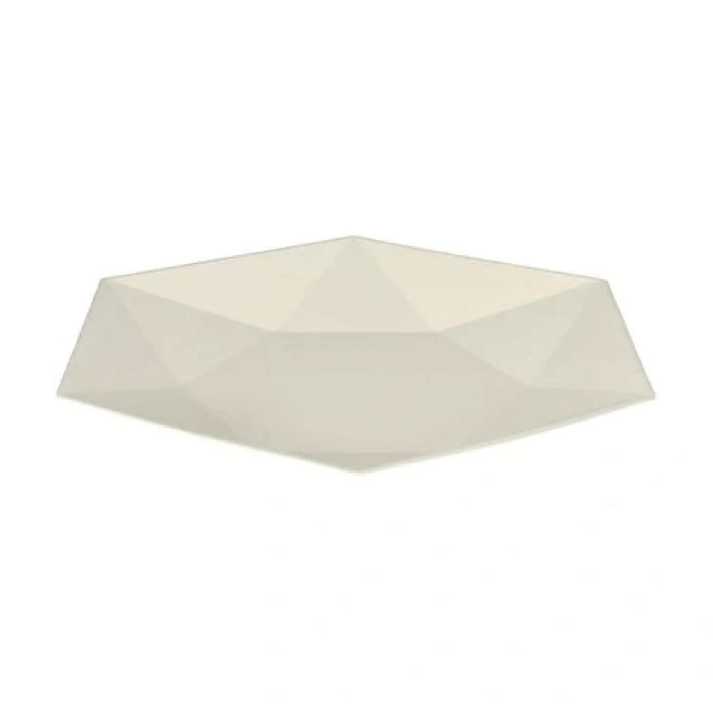 PAPSTAR Teller Zuckerrohr "pure" 6-eckig 2,5 cm x 26 cm x 23 cm weiß "Diamond", 12 x 12 Stück