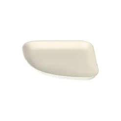 PAPSTAR Teller 1/4, Zuckerrohr "pure" 1,3 cm x 13 cm x 13 cm weiß "Belle Vie, Ligne Carrée", 10 x 4 Stück