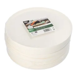 PAPSTAR Teller Zuckerrohr "pure" rund Ø 22 cm, 1 cm weiß "Cella", 12 x 25 Stück