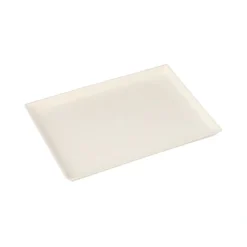 PAPSTAR Teller Zuckerrohr "pure" eckig 17,5 cm x 12,5 cm x 1 cm weiß "Cella"