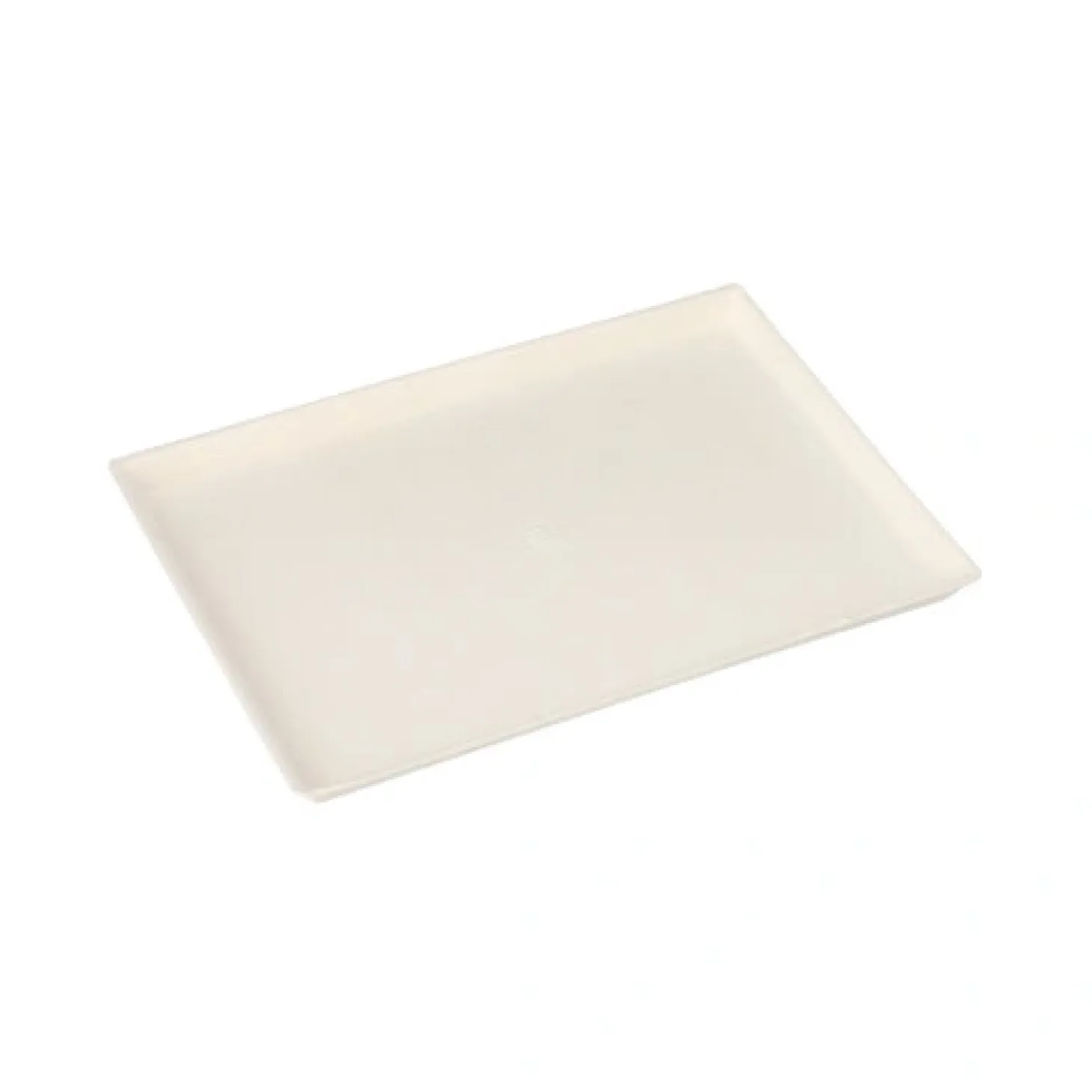 PAPSTAR Teller Zuckerrohr "pure" eckig 17,5 cm x 12,5 cm x 1 cm weiß "Cella"