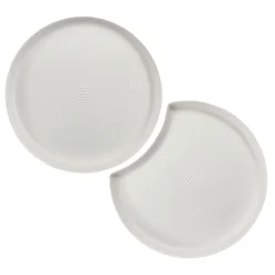 PAPSTAR Teller Zuckerrohr "pure" rund Ø 12 cm, 1 cm weiß "Cella" : Set