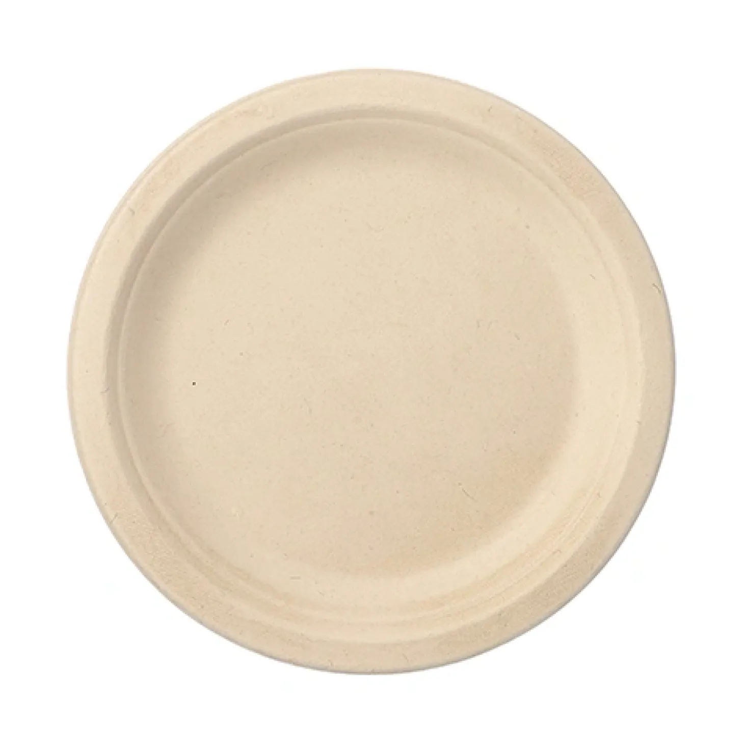 PAPSTAR Teller, Zuckerrohr "pure" ungeteilt Ø 18 cm, 2 cm natur, 10 x 50 Stück