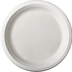 PAPSTAR Teller, Zuckerrohr "pure" ungeteilt Ø 26 cm, 2 cm weiß, 100 Stück