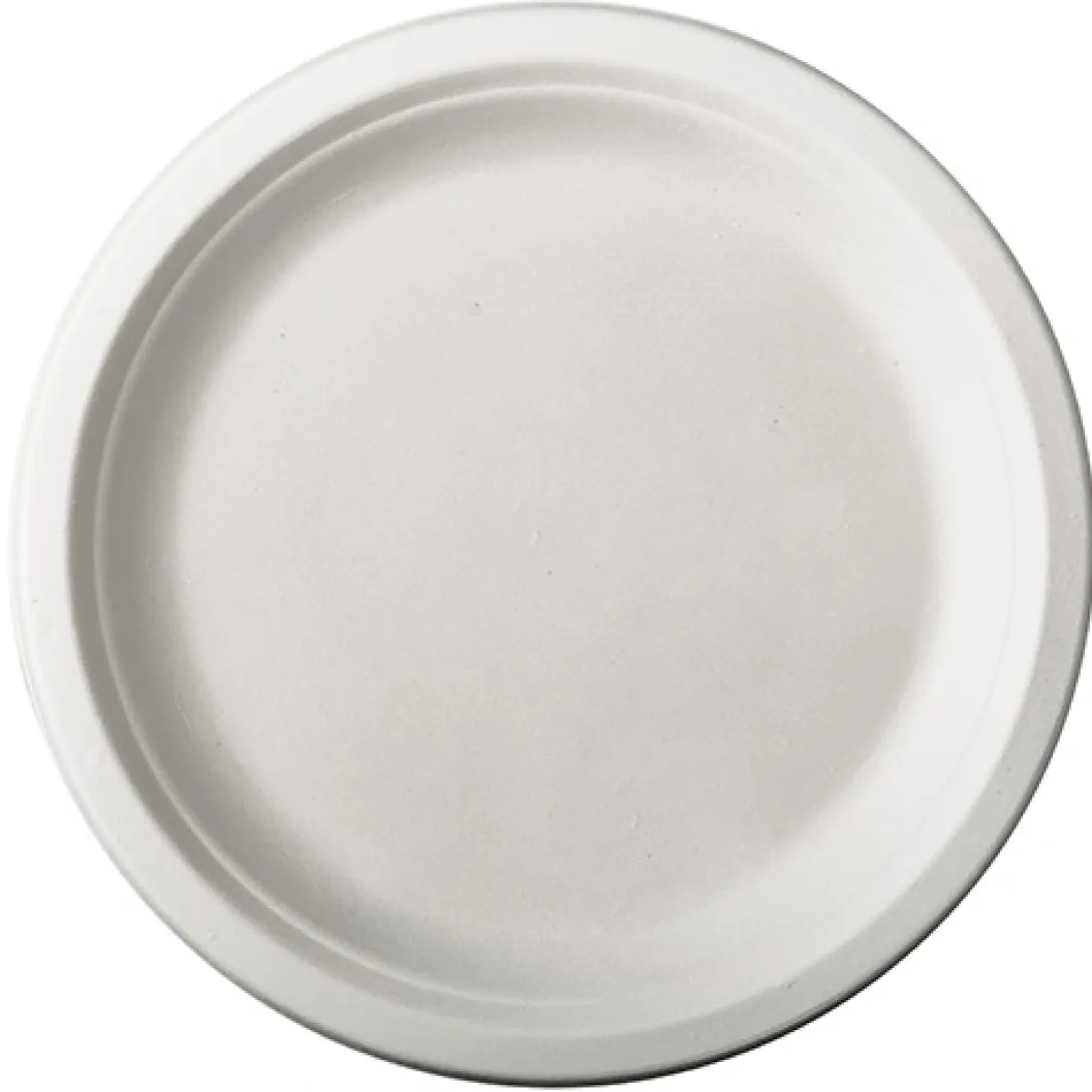 PAPSTAR Teller, Zuckerrohr "pure" ungeteilt Ø 26 cm, 2 cm weiß, 10 x 50 Stück