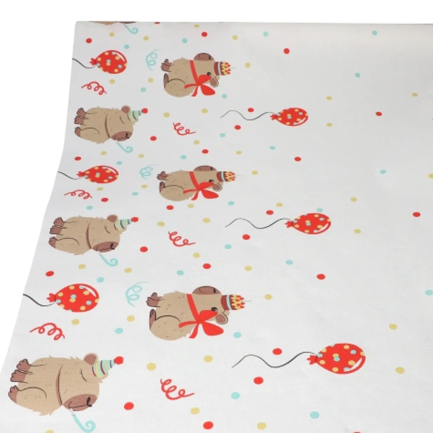 PAPSTAR Tischdecke, Papier 5 m x 1,2 m "Capy Party", 12 x 1 Rolle