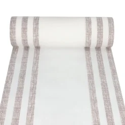 PAPSTAR Tischläufer, stoffähnlich, PV-Tissue Mix "ROYAL Collection" 24 m x 40 cm mocca "Lines"
