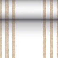 PAPSTAR Tischläufer, stoffähnlich, PV-Tissue Mix "ROYAL Collection" 24 m x 40 cm sand "Lines"
