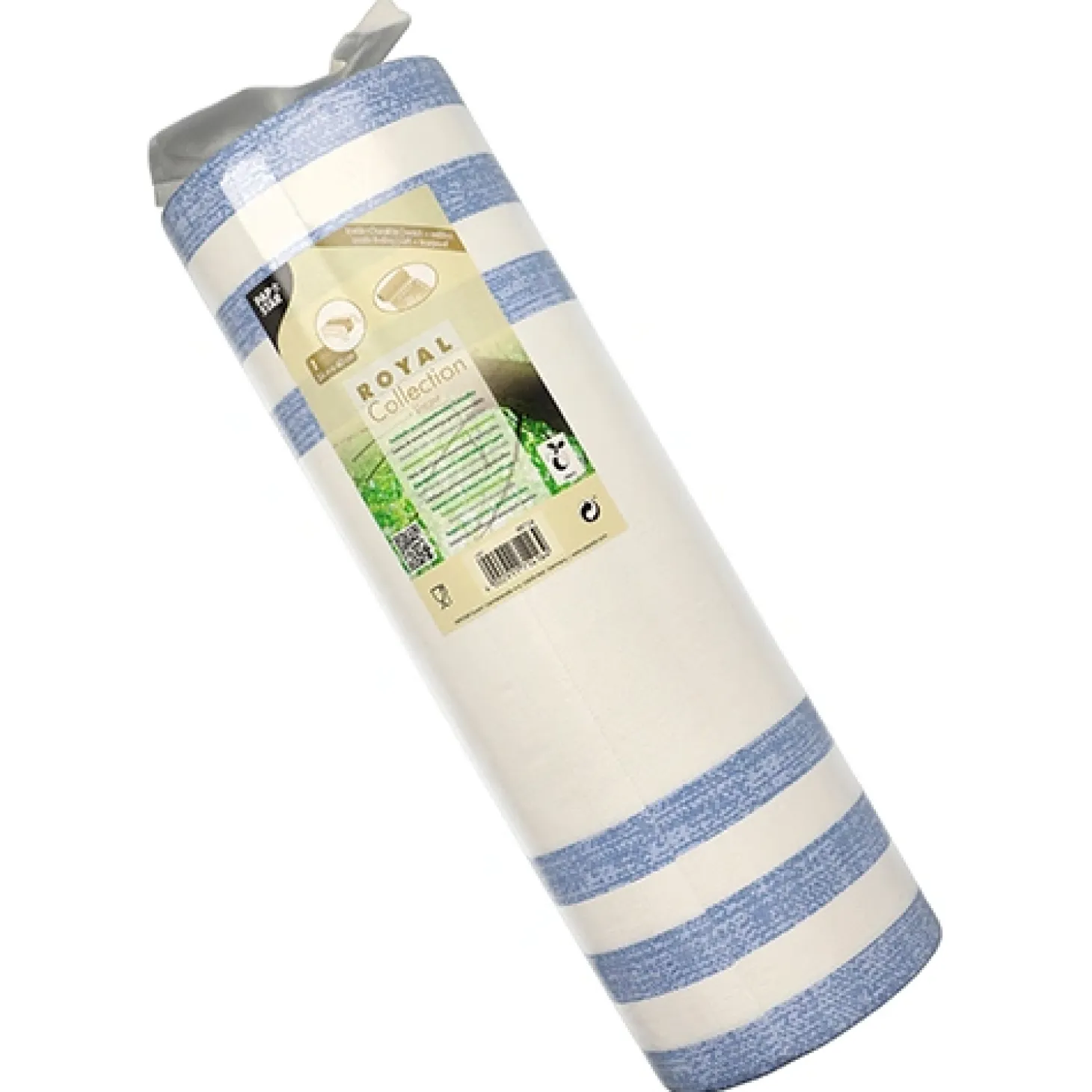 PAPSTAR Tischläufer, stoffähnlich, PV-Tissue Mix "ROYAL Collection" 24 m x 40 cm blau "Lines"