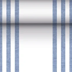 PAPSTAR Tischläufer, stoffähnlich, PV-Tissue Mix "ROYAL Collection" 24 m x 40 cm blau "Lines"