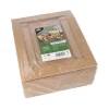 PAPSTAR Tortenkartons mit Deckel eckig 5,5 cm x 23 cm x 23 cm mit Sichtfenster aus PLA