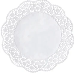 PAPSTAR Tortenspitzen rund Ø 36 cm weiß, 25 x 12 Stück