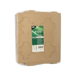 PAPSTAR Tragetabletts, Pappe "pure" 3,6 cm x 19,8 cm x 24,1 cm braun für 4 Suppenbecher