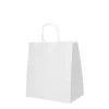PAPSTAR Tragetaschen, Papier 27 cm x 32 cm x 21,5 cm weiß mit gedrehtem Tragegriff