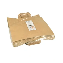 PAPSTAR Tragetaschen, Papier 27 cm x 32 cm x 17 cm braun mit Tragegriff