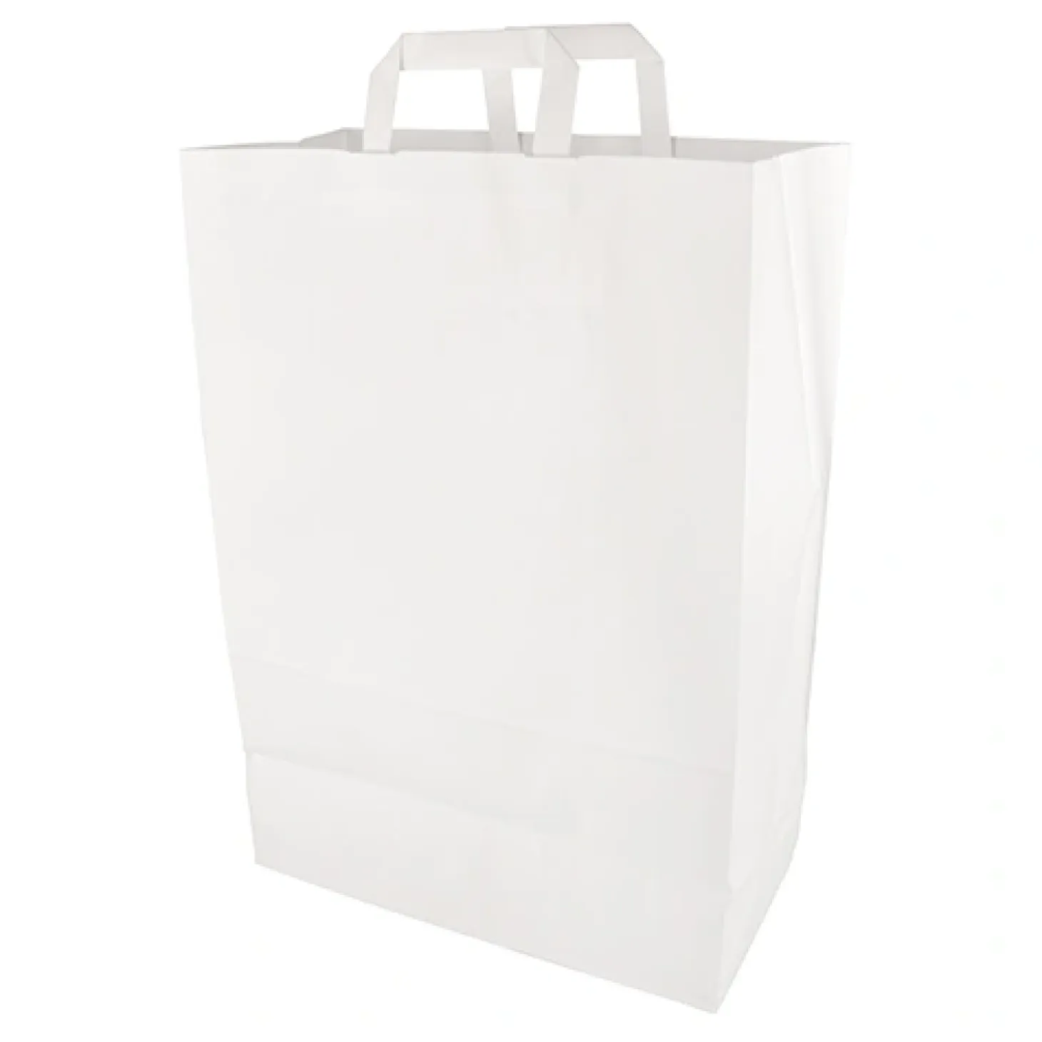 PAPSTAR Tragetaschen, Papier 44 cm x 32 cm x 17 cm weiß mit Tragegriff