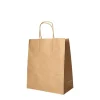 PAPSTAR Tragetaschen, Papier 28 cm x 22 cm x 10 cm braun mit gedrehtem Tragegriff