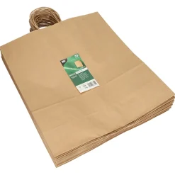 PAPSTAR Tragetaschen, Papier 41 cm x 35 cm x 14 cm braun mit gedrehtem Tragegriff