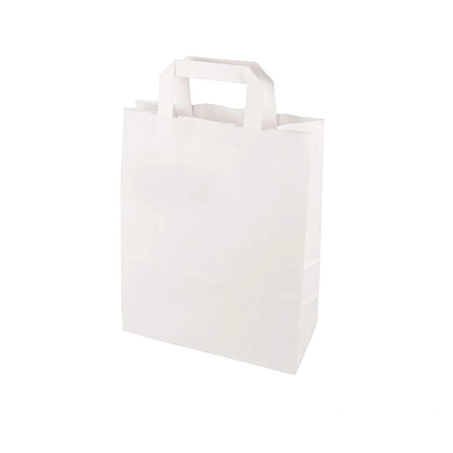 PAPSTAR Tragetaschen, Papier 28 cm x 22 cm x 10 cm weiß mit Tragegriff
