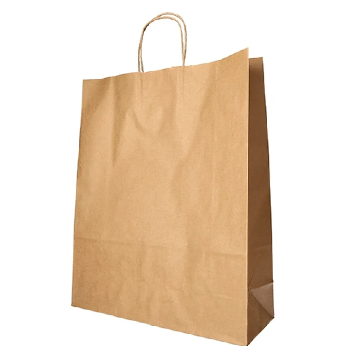 PAPSTAR Tragetaschen, Papier 40 cm x 32 cm x 12 cm braun mit gedrehtem Tragegriff
