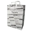 PAPSTAR Tragetaschen, Papier 44 cm x 32 cm x 17 cm "Newsprint" mit Tragegriff
