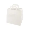 PAPSTAR Tragetaschen, Papier 25 cm x 26 cm x 17 cm weiß mit Tragegriff und Einzel EAN