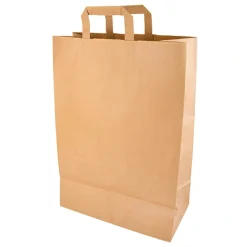 PAPSTAR Tragetaschen, Papier 44 cm x 32 cm x 17 cm braun mit Tragegriff