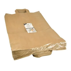 PAPSTAR Tragetaschen, Papier 44 cm x 32 cm x 17 cm braun mit Tragegriff