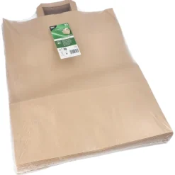 PAPSTAR Tragetaschen, Papier XXL 33 cm x 37 cm x 34,5 cm braun mit Tragegriff