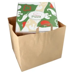 PAPSTAR Tragetaschen, Papier XXL 33 cm x 37 cm x 34,5 cm braun mit Tragegriff